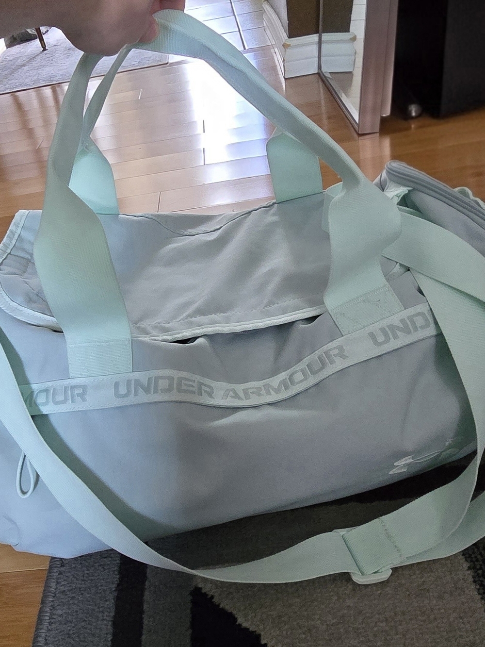 Under Armour Mint Travel Duffel Bag with Logo Strap